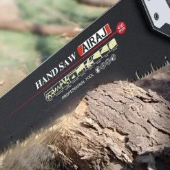 Scie à Main AIRAJ 450MM, Scie à Bois Robuste à Coupe Fine 8TPI, Flûtes à Copeaux Uniques De Type Ω, Poignée Antidérapante Confortable, Lame Tranchante Idéale Pour Couper Le Bois Et Le Jardinage, Scie D'élagage Professionnelle -Outlet Scie à main et lames de scie Store 59894827 3