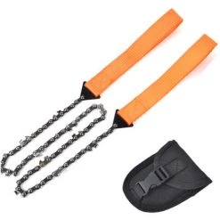ABCRITAL Scie À Glissière À Main De Poche Portable En Plein Air 11/33 Dents 24 Pouces Camping Survie Tronçonneuse Jardin Journalisation Fil Scie Outil Orange Style 1