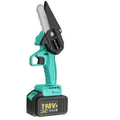 CISEA Mini Tronçonneuse, Tronçonneuse Electrique Sans Fil De 6 Pouces Avec Chargeur Et 1 Piles 21 V 1500 MAh, Pour Le Jardinage, Les Elagueurs, Les Coupes à Bois