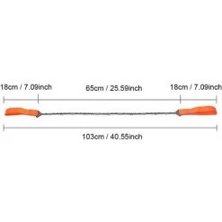 NAXUNNN Scie à Chaîne, 11 Dents En Acier Pocket Chainsaw, Scie A Chaine Portative, Tronçonneuse De Survie En Plein Air Avec Sac De Transport -Outlet Scie à main et lames de scie Store 60501762 5