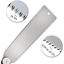 NAXUNNN Ryoba Saw Scie à Main Japonaise à Double Tranchant - Tronçonneuse Interchangeable Avec Lame Flexible Pour Le Travail Du Bois, Orange -Outlet Scie à main et lames de scie Store 60747513 3