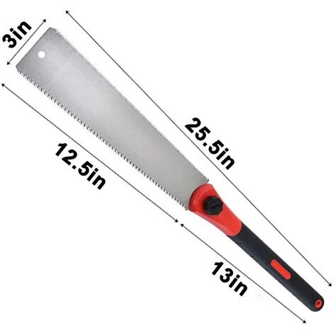 MINKUROW Scie à Main Japonaise à Double Tranchant - Tronçonneuse Interchangeable Avec Lame Flexible Pour Le Travail Du Bois, Noir 2 MINKUROW Scie à Main Japonaise à Double Tranchant - Tronçonneuse Interchangeable Avec Lame Flexible Pour Le Travail Du Bois, Noir – Image 2