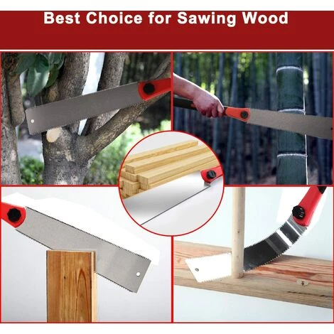 MINKUROW Scie à Main Japonaise à Double Tranchant - Tronçonneuse Interchangeable Avec Lame Flexible Pour Le Travail Du Bois, Noir 5 MINKUROW Scie à Main Japonaise à Double Tranchant - Tronçonneuse Interchangeable Avec Lame Flexible Pour Le Travail Du Bois, Noir – Image 5