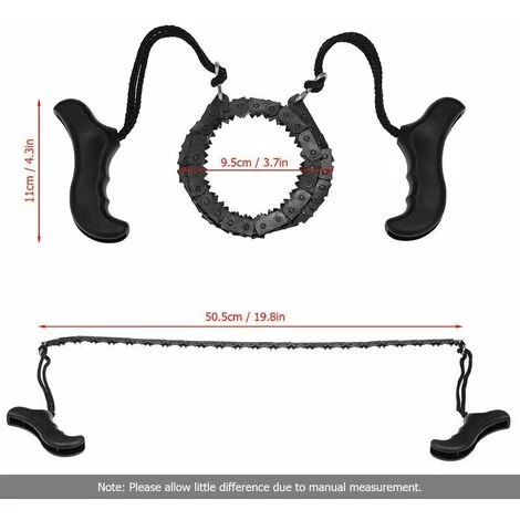 SINCèREETALI Artefact De Survie En Plein Air, Cha?ne De Scie à Fil Extérieure Tirée à La Main (modèle Renforcé (longueur Totale 90 Cm)) 5 SINCèREETALI Artefact De Survie En Plein Air, Cha?ne De Scie à Fil Extérieure Tirée à La Main (modèle Renforcé (longueur Totale 90 Cm)) – Image 5