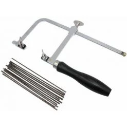 SINCèREETALI Lame De Scie à Main Petite Lame De Scie Sauteuse Scie à Fleurs (arc De Scie + 144 Lames De Scie)