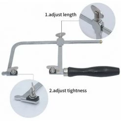 SINCèREETALI Lame De Scie à Main Petite Lame De Scie Sauteuse Scie à Fleurs (arc De Scie + 144 Lames De Scie) -Outlet Scie à main et lames de scie Store 63508025 5