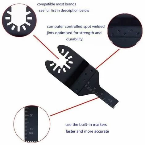 Universal Vibration Accessories Lame De Scie Noire 10 Mm 10 Pièces FUIENKO 4 Universal Vibration Accessories Lame De Scie Noire 10 Mm 10 Pièces FUIENKO – Image 4