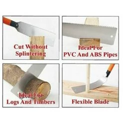 FOZIY Scie Japonaise Scie Japonaise Tranchante Pour La Coupe De Bambou, Bois, Tuyau, Longueur 250mm (Scie)，Fonepro -Outlet Scie à main et lames de scie Store 63838580 4