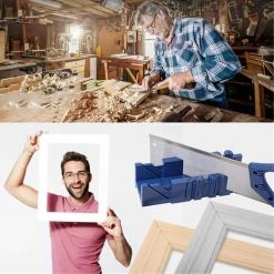 HEGUYEY Boîte à Onglets De Serrage, Boîte De Scie à Onglet Réglable Pour Couper Les Plinthes (sans Lame) 7 HEGUYEY Boîte à Onglets De Serrage, Boîte De Scie à Onglet Réglable Pour Couper Les Plinthes (sans Lame) -Outlet Scie à main et lames de scie Store 64148164 4