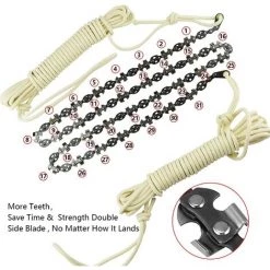 WAVE Tronçonneuse Scie à Main Pour Haute Branche Avec 62 Lames Chaîne Scie Longue De 48 Pouces Et Deux Cordes De 7.2M, Facile Pour Couper La Branche Haute à 9M -Outlet Scie à main et lames de scie Store 64529652 3