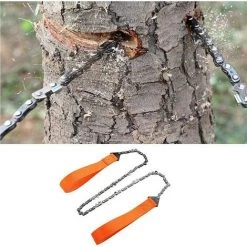 JUNJUN Portatif Tronçonneuse Scie à Main, Câble Scie Pour La Survie Gear, Le Camping, La Chasse, Acier Lame Bidirectionnelle, Facile Pour Couper La Branche (11 Dents, 103) -Outlet Scie à main et lames de scie Store 64685908 4