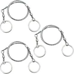 MONLY Lot De 3 Tronçonneuses à Main - En Acier Inoxydable - Avec Boucles - Pour Le Jardinage En Plein Air Et Le Camping - Argenté