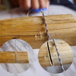 MONLY Lot De 3 Tronçonneuses à Main - En Acier Inoxydable - Avec Boucles - Pour Le Jardinage En Plein Air Et Le Camping - Argenté -Outlet Scie à main et lames de scie Store 65002892 5