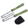 CATHERINE Chaine De Poche, Chaîne Pliante, Outil Extérieur Pliable 3/8 Dents Denses 34 Section 33 Scie Dent Pour Le Camping, Scie à Glissière à La Main, Outils à Commande Manuelle(vert Foncé)