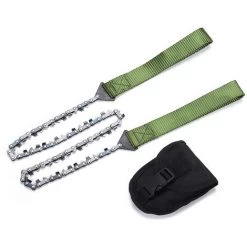 CATHERINE Chaine De Poche, Chaîne Pliante, Outil Extérieur Pliable 3/8 Dents Denses 34 Section 33 Scie Dent Pour Le Camping, Scie à Glissière à La Main, Outils à Commande Manuelle(vert Foncé)