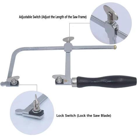 MONLY - Scie à Bijoux à Cadre Réglable - 144 Lames - Kit De Fabrication De Bijoux Professionnel 4 MONLY - Scie à Bijoux à Cadre Réglable - 144 Lames - Kit De Fabrication De Bijoux Professionnel – Image 4