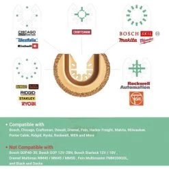 MONLY Kits De Lames De Scie Multi-Outils Oscillants En Carbure Multitool-5PC Pour Maçonnerie En Béton De Mortier De Coulis De Gravier -Outlet Scie à main et lames de scie Store 65335475 4