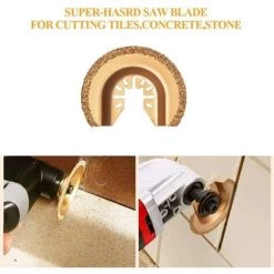 MONLY Kits De Lames De Scie Multi-Outils Oscillants En Carbure Multitool-5PC Pour Maçonnerie En Béton De Mortier De Coulis De Gravier -Outlet Scie à main et lames de scie Store 65335475 5