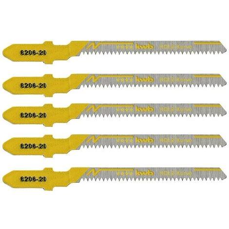 Kwb 620625 Lame De Scie Sauteuse, Travail Du Bois, HCS, Tige à Came Simple 5 Pc(s) 1 Kwb 620625 Lame De Scie Sauteuse, Travail Du Bois, HCS, Tige à Came Simple 5 Pc(s)