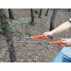 DONTODENT Portatif Tronçonneuse Scie à Main,11.16.33 Dents Scie Manuelle à Chaîne Dechaîne, Câble Scie Kit Survie Pour Camping Randonné Jardinage Chasse