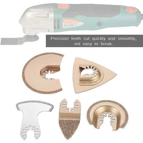 DONTODENT 5pcs Kit D'accessoires Pour Lames De Scie Multi-outils Accessoires Pour Outils Oscillants Multifonctions Lame De Scie Pour Le Ponçage, Le Meulage Et La Coupe 4 DONTODENT 5pcs Kit D'accessoires Pour Lames De Scie Multi-outils Accessoires Pour Outils Oscillants Multifonctions Lame De Scie Pour Le Ponçage, Le Meulage Et La Coupe – Image 4