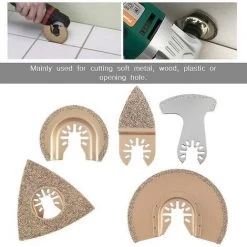 DONTODENT 5pcs Kit D'accessoires Pour Lames De Scie Multi-outils Accessoires Pour Outils Oscillants Multifonctions Lame De Scie Pour Le Ponçage, Le Meulage Et La Coupe 9 DONTODENT 5pcs Kit D'accessoires Pour Lames De Scie Multi-outils Accessoires Pour Outils Oscillants Multifonctions Lame De Scie Pour Le Ponçage, Le Meulage Et La Coupe -Outlet Scie à main et lames de scie Store 65955634 5