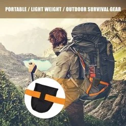 BF 1 Pièce Tronçonneuse De Survie Portable Avec Poignée De Corde De Parachute Pour Le Camping Randonnée Outils D'urgence -Outlet Scie à main et lames de scie Store 67417239 4