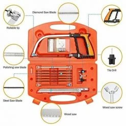 TANèTUE Mini Scie à Main Bois Set, Avec 8 HSS Lames Divers D'égoïne, Cadre Réglable, Petite Scie à Métaux Manuelle Universelle -Outlet Scie à main et lames de scie Store 67429256 2