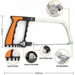 TANèTUE Mini Scie à Main Bois Set, Avec 8 HSS Lames Divers D'égoïne, Cadre Réglable, Petite Scie à Métaux Manuelle Universelle -Outlet Scie à main et lames de scie Store 67429256 4