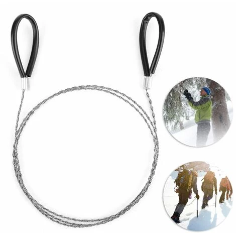 LLOVE Scie à Fil Pour Bois, Scie à Fil Métallique Défilement Extérieur En Fil D'acier Pour La Chasse En Plein Air, Randonnée, Kit De Survie D'urgence, Randonnée "(Fit), Tranchant Tranchant Et Petite Taille 3 LLOVE Scie à Fil Pour Bois, Scie à Fil Métallique Défilement Extérieur En Fil D'acier Pour La Chasse En Plein Air, Randonnée, Kit De Survie D'urgence, Randonnée "(Fit), Tranchant Tranchant Et Petite Taille – Image 3
