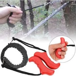 AOUGO Survie Pocket Chain Saw Hand Chainsaw Gear Pour Camping Randonnée Chasse En Plein Air -Outlet Scie à main et lames de scie Store 67704457 3