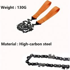 AOUGO Portatif Tronçonneuse Scie à Main, Câble Scie Pour La Survie Gear, Le Camping, La Chasse, Acier Lame Bidirectionnelle, Facile Pour Couper La Branche (11 Dents, 103 Cm) -Outlet Scie à main et lames de scie Store 67704592 5