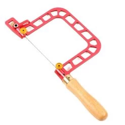 LIFCAUSAL Scie à Fil Manuelle En Acier Allié Cadre En Alliage D'aluminium Scie à Chantourner Scies à Chantourner Scie à Main Outil à Main Bleu 4 Pouces