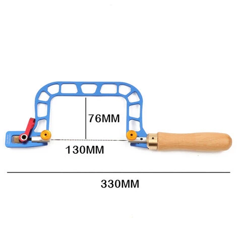LIFCAUSAL Scie à Fil Manuelle En Acier Allié Cadre En Alliage D'aluminium Scie à Chantourner Scies à Chantourner Scie à Main Outil à Main Bleu 4 Pouces 3 LIFCAUSAL Scie à Fil Manuelle En Acier Allié Cadre En Alliage D'aluminium Scie à Chantourner Scies à Chantourner Scie à Main Outil à Main Bleu 4 Pouces – Image 3