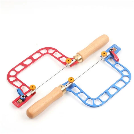 LIFCAUSAL Scie à Fil Manuelle En Acier Allié Cadre En Alliage D'aluminium Scie à Chantourner Scies à Chantourner Scie à Main Outil à Main Bleu 4 Pouces 4 LIFCAUSAL Scie à Fil Manuelle En Acier Allié Cadre En Alliage D'aluminium Scie à Chantourner Scies à Chantourner Scie à Main Outil à Main Bleu 4 Pouces – Image 4