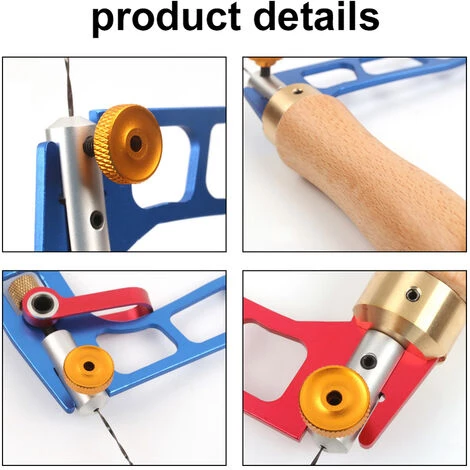 LIFCAUSAL Scie à Fil Manuelle En Acier Allié Cadre En Alliage D'aluminium Scie à Chantourner Scies à Chantourner Scie à Main Outil à Main Bleu 3 Pouces 2 LIFCAUSAL Scie à Fil Manuelle En Acier Allié Cadre En Alliage D'aluminium Scie à Chantourner Scies à Chantourner Scie à Main Outil à Main Bleu 3 Pouces – Image 2