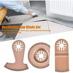 Multifonction Saw Blades Accessoires Kit,3 Pièces Lame De Scie Universelle En Carbure à Segments Oscillants Universels Pour Carrelage De Mortier De Coulis De Béton Ephé -Outlet Scie à main et lames de scie Store 67860657 3