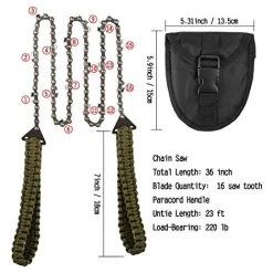 LTS FAFA Scie à Main Portable Avec Poignée En Paracorde Et Sac Inclus, Scie à Main En Acier Inoxydable De Haute Qualité Pour Scier Des Branches Et Pour La Survie Au Camping Et Au Jardin 36" - 16 Dents -Outlet Scie à main et lames de scie Store 68056241 4