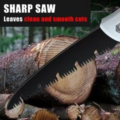 QERSTA Scie D'élagage à Main De 7/8, 5/10 Pouces Scie à Main Pliante Scie à Dents De Rasoir Avec Poignée Antidérapante Pour Couper Le Bois Camping Couper Les Branches Des Branches Travail Du Bois, Grand (10 Pouces) - Grand (10 Pouces) -Outlet Scie à main et lames de scie Store 68271519 4