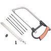 TANCYCO Scie à Main à Cadre De Scie à Métaux Avec 6 Lames De Scie Alternative 6 Pouces Deux Angles De Sciage 45 ° 90 ° Pour Les Tuyaux En Plastique PVC Et Le Travail Du Bois