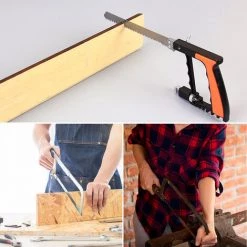 TANCYCO Scie à Main à Cadre De Scie à Métaux Avec 6 Lames De Scie Alternative 6 Pouces Deux Angles De Sciage 45 ° 90 ° Pour Les Tuyaux En Plastique PVC Et Le Travail Du Bois -Outlet Scie à main et lames de scie Store 68916336 4