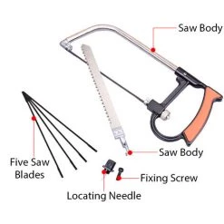 TANCYCO Scie à Main à Cadre De Scie à Métaux Avec 6 Lames De Scie Alternative 6 Pouces Deux Angles De Sciage 45 ° 90 ° Pour Les Tuyaux En Plastique PVC Et Le Travail Du Bois -Outlet Scie à main et lames de scie Store 68916336 5