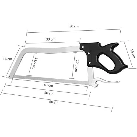 WILTEC XL Scie Boucher Professionnelle Manuelle Outil Cuisine Gastronomie Lame Charcutier Viande Gros Os 5 WILTEC XL Scie Boucher Professionnelle Manuelle Outil Cuisine Gastronomie Lame Charcutier Viande Gros Os – Image 5
