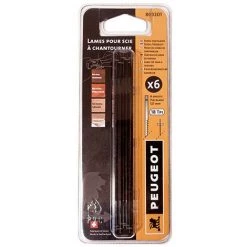 PEUGEOT PSP Jeu De 6 Lames à Goujons Pour Scie à Chantourner 127 X 2 X 0,25 Mm - 18 TPI - 803201 - Peugeot
