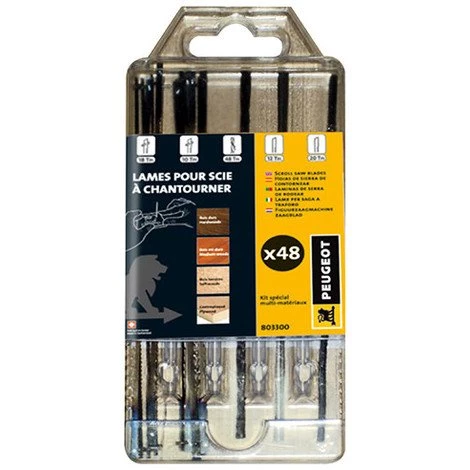 PEUGEOT PSP Kit De 48 Lames Pour Scie à Chantourner L. 127 Mm - 12-18 TPI - 803300 - Peugeot 1 PEUGEOT PSP Kit De 48 Lames Pour Scie à Chantourner L. 127 Mm - 12-18 TPI - 803300 - Peugeot