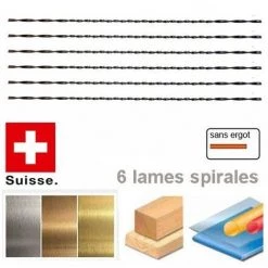 HD OUTILLAGE Lame Spirale De Scie à Chantourner 130 Mm Sans Ergot